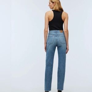 Madewell Women's 90’s Straight Leg Jeans in rondell wash creased